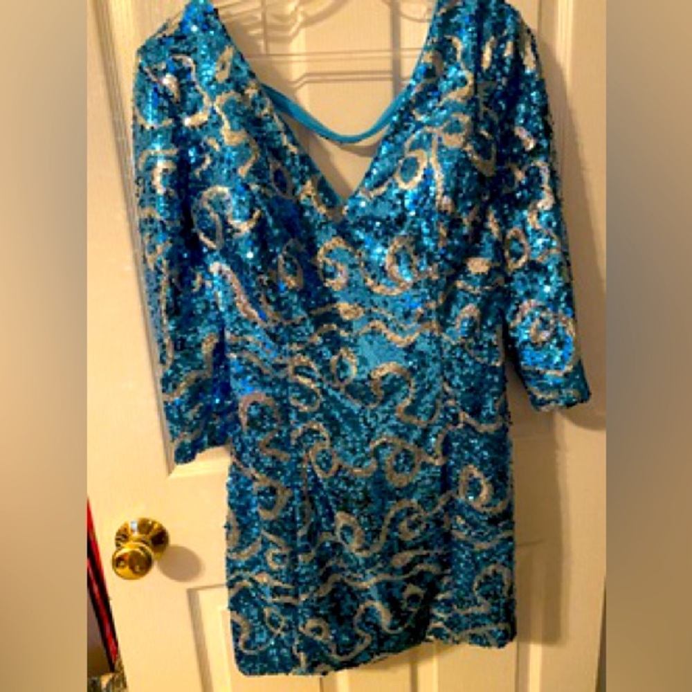 Blue Size 12 Cocktail Dress by Alyce Paris
